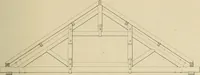 An illustration from The carpenter's new guide; a complete book of lines for carpentry and joinery, treating fully on practical geometry, soffits, groins, niches, roofs, and domes, and containing a great variety of original designs. Also a full exemplification of the theory and practice of stair building, cornices, mouldings, and dressings of every description. Including also some observations and calculations on the strength of timber (1854)