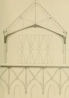 An illustration from The carpenter's new guide; a complete book of lines for carpentry and joinery, treating fully on practical geometry, soffits, groins, niches, roofs, and domes, and containing a great variety of original designs. Also a full exemplification of the theory and practice of stair building, cornices, mouldings, and dressings of every description. Including also some observations and calculations on the strength of timber (1854)