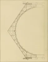 An illustration from The carpenter's new guide; a complete book of lines for carpentry and joinery, treating fully on practical geometry, soffits, groins, niches, roofs, and domes, and containing a great variety of original designs. Also a full exemplification of the theory and practice of stair building, cornices, mouldings, and dressings of every description. Including also some observations and calculations on the strength of timber (1854)