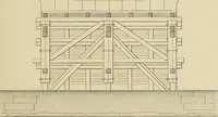 An illustration from The carpenter's new guide; a complete book of lines for carpentry and joinery, treating fully on practical geometry, soffits, groins, niches, roofs, and domes, and containing a great variety of original designs. Also a full exemplification of the theory and practice of stair building, cornices, mouldings, and dressings of every description. Including also some observations and calculations on the strength of timber (1854)