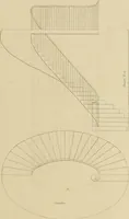 An illustration from The carpenter's new guide; a complete book of lines for carpentry and joinery, treating fully on practical geometry, soffits, groins, niches, roofs, and domes, and containing a great variety of original designs. Also a full exemplification of the theory and practice of stair building, cornices, mouldings, and dressings of every description. Including also some observations and calculations on the strength of timber (1854)