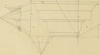 An illustration from The carpenter's new guide; a complete book of lines for carpentry and joinery, treating fully on practical geometry, soffits, groins, niches, roofs, and domes, and containing a great variety of original designs. Also a full exemplification of the theory and practice of stair building, cornices, mouldings, and dressings of every description. Including also some observations and calculations on the strength of timber (1854)