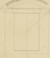 An illustration from The carpenter's new guide; a complete book of lines for carpentry and joinery, treating fully on practical geometry, soffits, groins, niches, roofs, and domes, and containing a great variety of original designs. Also a full exemplification of the theory and practice of stair building, cornices, mouldings, and dressings of every description. Including also some observations and calculations on the strength of timber (1854)
