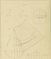 An illustration from The carpenter's new guide; a complete book of lines for carpentry and joinery, treating fully on practical geometry, soffits, groins, niches, roofs, and domes, and containing a great variety of original designs. Also a full exemplification of the theory and practice of stair building, cornices, mouldings, and dressings of every description. Including also some observations and calculations on the strength of timber (1854)