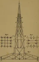 An illustration from Carpentry made easy, or, The science and art of framing, on a new and improved system : with specific instructions for building balloon frames, barn frames, mill frames, warehouses, church spires, etc., comprising also a system of bridge building, with bills, estimates of cost, and valuable tables ... (1857)