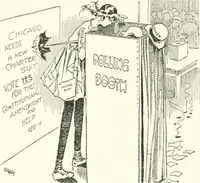 Picture 16 of 118 from Cartoons by Bradley, cartoonist of the Chicago Daily News; (1917), leaf 47