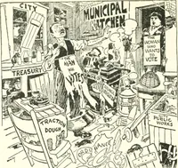 An illustration from Cartoons by Bradley, cartoonist of the Chicago Daily News; (1917)