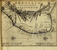 An illustration from Casparis Barlaei Rerum per octennium in Brasilia et alibi gestarum : sub praefectura illustrissimi comitis I. Mauritii Nassaviae &c. comitis, historia (1660)