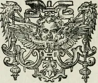 An illustration from Cassander evangelicus, sive, In plaeisq[ue] assertor Aug. confessionis graviss, das ist, Die jenige Puncten : worinn der Fürnehme hochgelehrte vnd in der römisch-catholischen Kirchen weitgerühmte Mann, Georgius Cassander, die Augsburg confession mit gutem Grund gebillichet : aus dem Bedencken, so auff Keysers Ferdinandi I. vnd Keys. Maximiliani II. hochlöblichster Ged. allergnädigsten Befehl vnd Beförderung aller dreyen geistlichen Ehurfürsten Maintz, Cöln vnd Frier gefertiget (1631)
