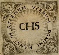 An illustration from Cassander evangelicus, sive, In plaeisq[ue] assertor Aug. confessionis graviss, das ist, Die jenige Puncten : worinn der Fürnehme hochgelehrte vnd in der römisch-catholischen Kirchen weitgerühmte Mann, Georgius Cassander, die Augsburg confession mit gutem Grund gebillichet : aus dem Bedencken, so auff Keysers Ferdinandi I. vnd Keys. Maximiliani II. hochlöblichster Ged. allergnädigsten Befehl vnd Beförderung aller dreyen geistlichen Ehurfürsten Maintz, Cöln vnd Frier gefertiget (1631)