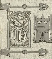 An illustration from A catalog of the antiquities and works of art, exhibited at Ironmongers' Hall, London, in the month of May, 1861 (1869)