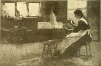 An illustration from Catalog of large carbon photographs, photogravures, engravings, etchings and copper-plate paintings in the educational art exhibitions of A.W. Elson & Company with a list of other pictures recommended for school, library, and home decoration (1910)