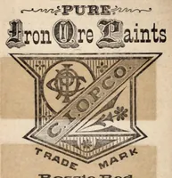An illustration from [Catalogue] : Cleveland Iron Ore Paint Co., manufacturers of pure iron ore paints ... made from the purest material, and are superior to any in the market for fineness, uniformity and durability. (1880)
