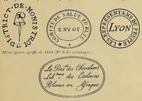 An illustration from Catalogue descriptif de toutes les marques postales de la France : inscriptions, timbres a main, et obliterations ... avec des prix de vente pour les collections (1902)