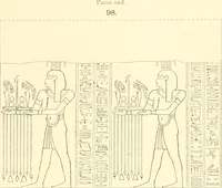 Picture 120 of 543 from Catalogue des monuments et inscriptions de l'Égypte antique / publié sous les auspices de S.A. Abbas II Helmi par la direction générale du Service des antiquités [de l'Égypte] ; par J. de Morgan, U. Bouriant, G. Legrain, G. Jéquier, A. Barsanti (1894), leaf 104