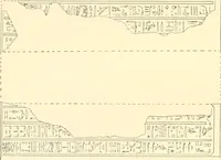 An illustration from Catalogue des monuments et inscriptions de l'Égypte antique / publié sous les auspices de S.A. Abbas II Helmi par la direction générale du Service des antiquités [de l'Égypte] ; par J. de Morgan, U. Bouriant, G. Legrain, G. Jéquier, A. Barsanti (1894)
