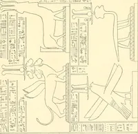 An illustration from Catalogue des monuments et inscriptions de l'Égypte antique / publié sous les auspices de S.A. Abbas II Helmi par la direction générale du Service des antiquités [de l'Égypte] ; par J. de Morgan, U. Bouriant, G. Legrain, G. Jéquier, A. Barsanti (1894)