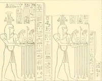 An illustration from Catalogue des monuments et inscriptions de l'Égypte antique / publié sous les auspices de S.A. Abbas II Helmi par la direction générale du Service des antiquités [de l'Égypte] ; par J. de Morgan, U. Bouriant, G. Legrain, G. Jéquier, A. Barsanti (1894)