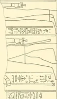 An illustration from Catalogue des monuments et inscriptions de l'Égypte antique / publié sous les auspices de S.A. Abbas II Helmi par la direction générale du Service des antiquités [de l'Égypte] ; par J. de Morgan, U. Bouriant, G. Legrain, G. Jéquier, A. Barsanti (1894)