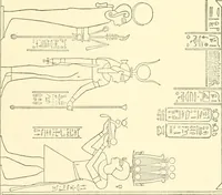 An illustration from Catalogue des monuments et inscriptions de l'Égypte antique / publié sous les auspices de S.A. Abbas II Helmi par la direction générale du Service des antiquités [de l'Égypte] ; par J. de Morgan, U. Bouriant, G. Legrain, G. Jéquier, A. Barsanti (1894)