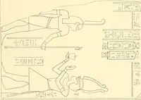Picture 383 of 543 from Catalogue des monuments et inscriptions de l'Égypte antique / publié sous les auspices de S.A. Abbas II Helmi par la direction générale du Service des antiquités [de l'Égypte] ; par J. de Morgan, U. Bouriant, G. Legrain, G. Jéquier, A. Barsanti (1894), leaf 299