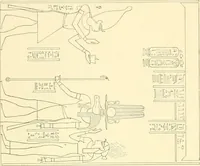 Picture 407 of 543 from Catalogue des monuments et inscriptions de l'Égypte antique / publié sous les auspices de S.A. Abbas II Helmi par la direction générale du Service des antiquités [de l'Égypte] ; par J. de Morgan, U. Bouriant, G. Legrain, G. Jéquier, A. Barsanti (1894), leaf 313