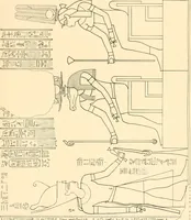 An illustration from Catalogue des monuments et inscriptions de l'Égypte antique / publié sous les auspices de S.A. Abbas II Helmi par la direction générale du Service des antiquités [de l'Égypte] ; par J. de Morgan, U. Bouriant, G. Legrain, G. Jéquier, A. Barsanti (1894)