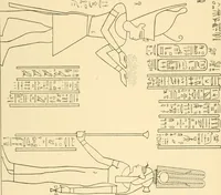 An illustration from Catalogue des monuments et inscriptions de l'Égypte antique / publié sous les auspices de S.A. Abbas II Helmi par la direction générale du Service des antiquités [de l'Égypte] ; par J. de Morgan, U. Bouriant, G. Legrain, G. Jéquier, A. Barsanti (1894)
