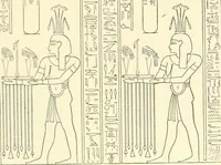 Picture 129 of 210 from Catalogue des monuments et inscriptions de l'Égypte antique / publié sous les auspices de S.A. Abbas II Helmi par la direction générale du Service des antiquités [de l'Égypte] ; par J. de Morgan, U. Bouriant, G. Legrain, G. Jéquier, A. Barsanti (1894), leaf 87