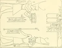 Picture 142 of 210 from Catalogue des monuments et inscriptions de l'Égypte antique / publié sous les auspices de S.A. Abbas II Helmi par la direction générale du Service des antiquités [de l'Égypte] ; par J. de Morgan, U. Bouriant, G. Legrain, G. Jéquier, A. Barsanti (1894), leaf 97