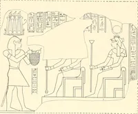An illustration from Catalogue des monuments et inscriptions de l'Égypte antique / publié sous les auspices de S.A. Abbas II Helmi par la direction générale du Service des antiquités [de l'Égypte] ; par J. de Morgan, U. Bouriant, G. Legrain, G. Jéquier, A. Barsanti (1894)