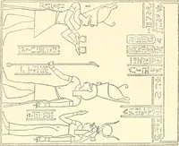 An illustration from Catalogue des monuments et inscriptions de l'Égypte antique / publié sous les auspices de S.A. Abbas II Helmi par la direction générale du Service des antiquités [de l'Égypte] ; par J. de Morgan, U. Bouriant, G. Legrain, G. Jéquier, A. Barsanti (1894)