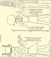 An illustration from Catalogue des monuments et inscriptions de l'Égypte antique / publié sous les auspices de S.A. Abbas II Helmi par la direction générale du Service des antiquités [de l'Égypte] ; par J. de Morgan, U. Bouriant, G. Legrain, G. Jéquier, A. Barsanti (1894)