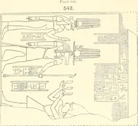 An illustration from Catalogue des monuments et inscriptions de l'Égypte antique / publié sous les auspices de S.A. Abbas II Helmi par la direction générale du Service des antiquités [de l'Égypte] ; par J. de Morgan, U. Bouriant, G. Legrain, G. Jéquier, A. Barsanti (1894)