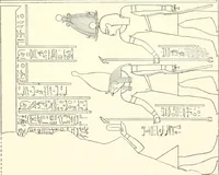 An illustration from Catalogue des monuments et inscriptions de l'Égypte antique / publié sous les auspices de S.A. Abbas II Helmi par la direction générale du Service des antiquités [de l'Égypte] ; par J. de Morgan, U. Bouriant, G. Legrain, G. Jéquier, A. Barsanti (1894)