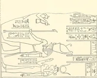 An illustration from Catalogue des monuments et inscriptions de l'Égypte antique / publié sous les auspices de S.A. Abbas II Helmi par la direction générale du Service des antiquités [de l'Égypte] ; par J. de Morgan, U. Bouriant, G. Legrain, G. Jéquier, A. Barsanti (1894)