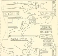 An illustration from Catalogue des monuments et inscriptions de l'Égypte antique / publié sous les auspices de S.A. Abbas II Helmi par la direction générale du Service des antiquités [de l'Égypte] ; par J. de Morgan, U. Bouriant, G. Legrain, G. Jéquier, A. Barsanti (1894)