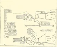An illustration from Catalogue des monuments et inscriptions de l'Égypte antique / publié sous les auspices de S.A. Abbas II Helmi par la direction générale du Service des antiquités [de l'Égypte] ; par J. de Morgan, U. Bouriant, G. Legrain, G. Jéquier, A. Barsanti (1894)