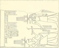 An illustration from Catalogue des monuments et inscriptions de l'Égypte antique / publié sous les auspices de S.A. Abbas II Helmi par la direction générale du Service des antiquités [de l'Égypte] ; par J. de Morgan, U. Bouriant, G. Legrain, G. Jéquier, A. Barsanti (1894)