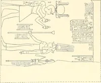 An illustration from Catalogue des monuments et inscriptions de l'Égypte antique / publié sous les auspices de S.A. Abbas II Helmi par la direction générale du Service des antiquités [de l'Égypte] ; par J. de Morgan, U. Bouriant, G. Legrain, G. Jéquier, A. Barsanti (1894)