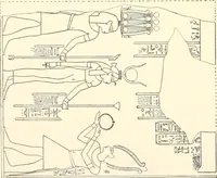 An illustration from Catalogue des monuments et inscriptions de l'Égypte antique / publié sous les auspices de S.A. Abbas II Helmi par la direction générale du Service des antiquités [de l'Égypte] ; par J. de Morgan, U. Bouriant, G. Legrain, G. Jéquier, A. Barsanti (1894)