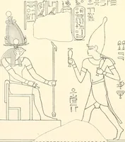 An illustration from Catalogue des monuments et inscriptions de l'Égypte antique / publié sous les auspices de S.A. Abbas II Helmi par la direction générale du Service des antiquités [de l'Égypte] ; par J. de Morgan, U. Bouriant, G. Legrain, G. Jéquier, A. Barsanti (1894)