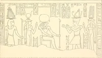 An illustration from Catalogue des monuments et inscriptions de l'Égypte antique / publié sous les auspices de S.A. Abbas II Helmi par la direction générale du Service des antiquités [de l'Égypte] ; par J. de Morgan, U. Bouriant, G. Legrain, G. Jéquier, A. Barsanti (1894)