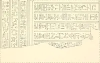 An illustration from Catalogue des monuments et inscriptions de l'Égypte antique / publié sous les auspices de S.A. Abbas II Helmi par la direction générale du Service des antiquités [de l'Égypte] ; par J. de Morgan, U. Bouriant, G. Legrain, G. Jéquier, A. Barsanti (1894)