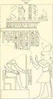 An illustration from Catalogue des monuments et inscriptions de l'Égypte antique / publié sous les auspices de S.A. Abbas II Helmi par la direction générale du Service des antiquités [de l'Égypte] ; par J. de Morgan, U. Bouriant, G. Legrain, G. Jéquier, A. Barsanti (1894)