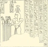 An illustration from Catalogue des monuments et inscriptions de l'Égypte antique / publié sous les auspices de S.A. Abbas II Helmi par la direction générale du Service des antiquités [de l'Égypte] ; par J. de Morgan, U. Bouriant, G. Legrain, G. Jéquier, A. Barsanti (1894)