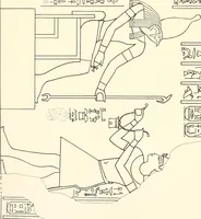 An illustration from Catalogue des monuments et inscriptions de l'Égypte antique / publié sous les auspices de S.A. Abbas II Helmi par la direction générale du Service des antiquités [de l'Égypte] ; par J. de Morgan, U. Bouriant, G. Legrain, G. Jéquier, A. Barsanti (1894)