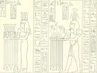 An illustration from Catalogue des monuments et inscriptions de l'Égypte antique / publié sous les auspices de S.A. Abbas II Helmi par la direction générale du Service des antiquités [de l'Égypte] ; par J. de Morgan, U. Bouriant, G. Legrain, G. Jéquier, A. Barsanti (1894)