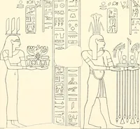 An illustration from Catalogue des monuments et inscriptions de l'Égypte antique / publié sous les auspices de S.A. Abbas II Helmi par la direction générale du Service des antiquités [de l'Égypte] ; par J. de Morgan, U. Bouriant, G. Legrain, G. Jéquier, A. Barsanti (1894)