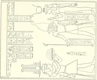 An illustration from Catalogue des monuments et inscriptions de l'Égypte antique / publié sous les auspices de S.A. Abbas II Helmi par la direction générale du Service des antiquités [de l'Égypte] ; par J. de Morgan, U. Bouriant, G. Legrain, G. Jéquier, A. Barsanti (1894)